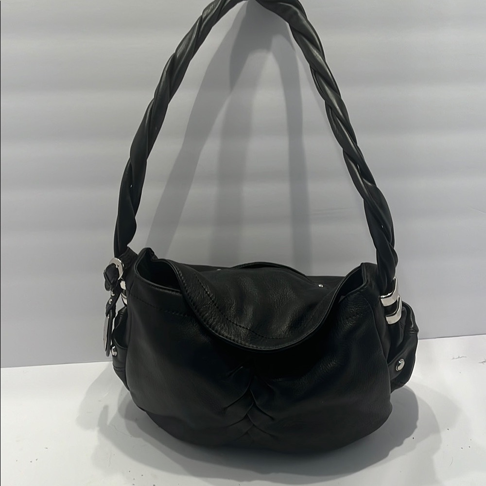 Elegant Black Leather B Makowski Women's Bag